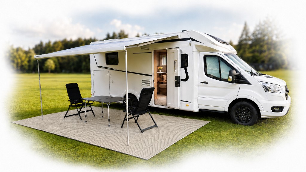 Podłoga WOVEN outdoor pod markizę i wejście do kampera